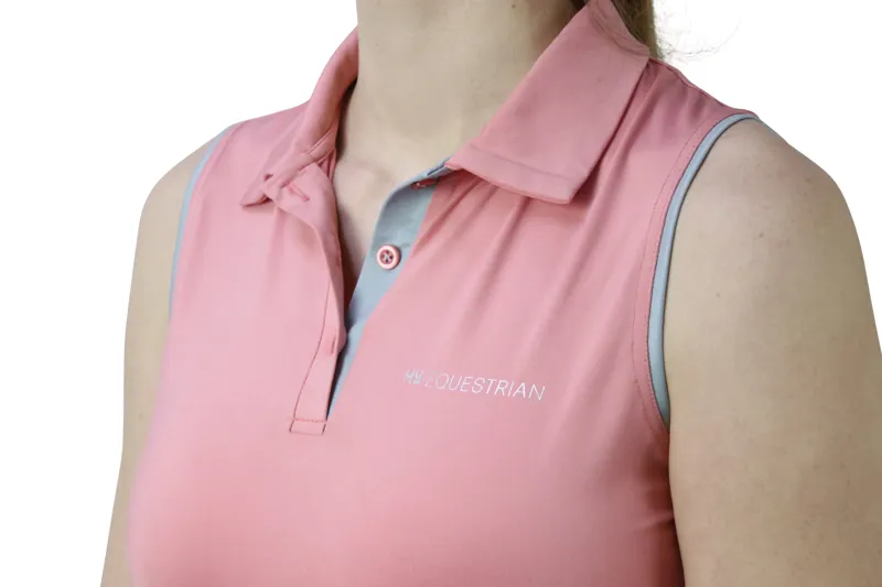 Hy Equestrian Synergy Sleeveless Polo - Rose-1